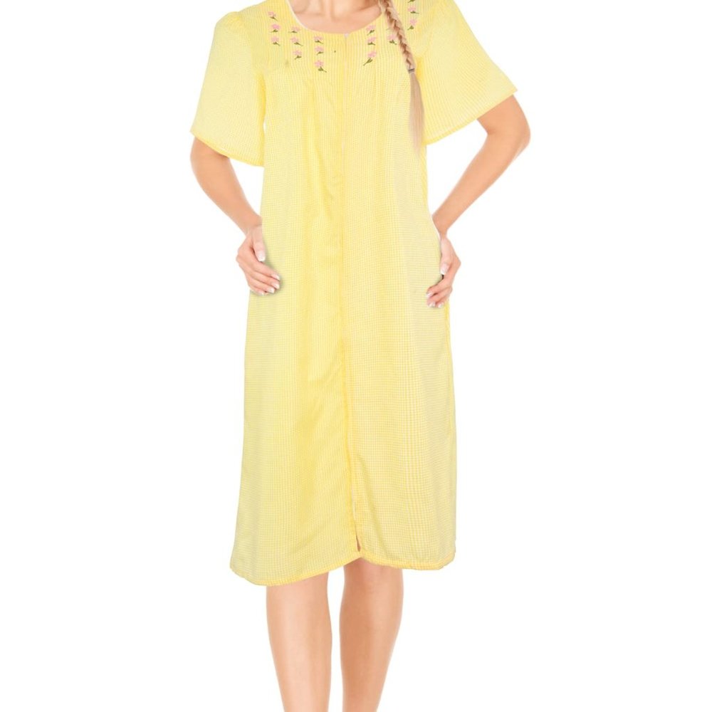 House Dresses for Women with Pockets - Lightweight Breathable Short Sleeve Comfy